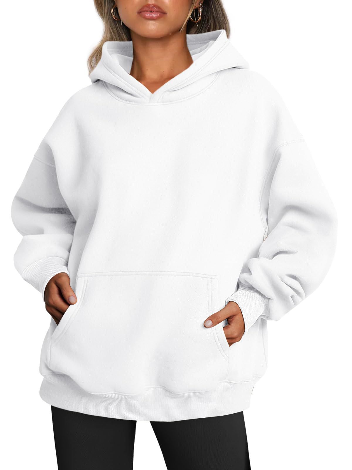 ✨ Women's Oversized Fleece Hoodie – Cozy Long Sleeve Pullover with Pocket ✨-Women's Oversized Hoodies Fleece Loose Sweatshirts With Pocket Long Sleeve Pullover Hoodies Sweaters Winter Fall Outfits Sports Clothes