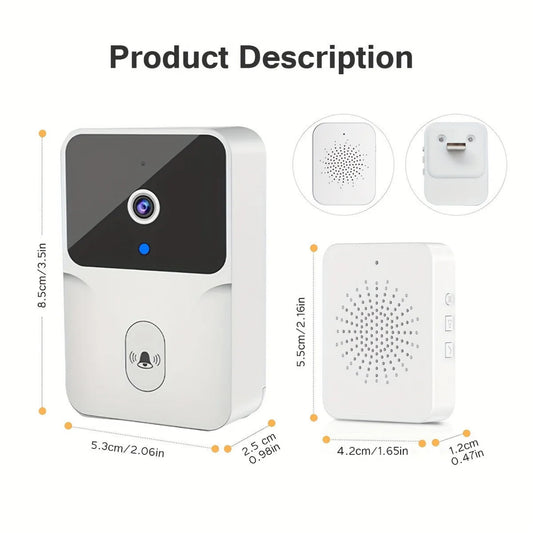 Tuya Smart Video Doorbell Camera – HD Wireless Doorbell with Night Vision, Voice Change, 2-Way Audio & Waterproof Security Design -7mlemxo