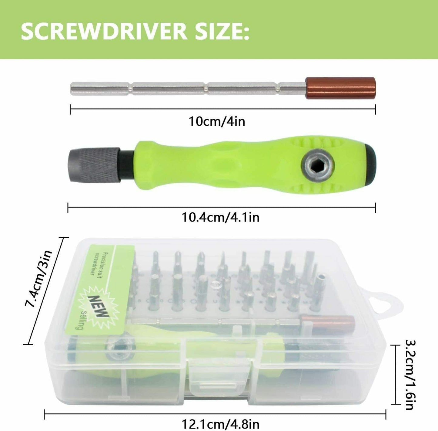 32-in-1 Magnetic Precision Screwdriver Set for Electronics & Repair