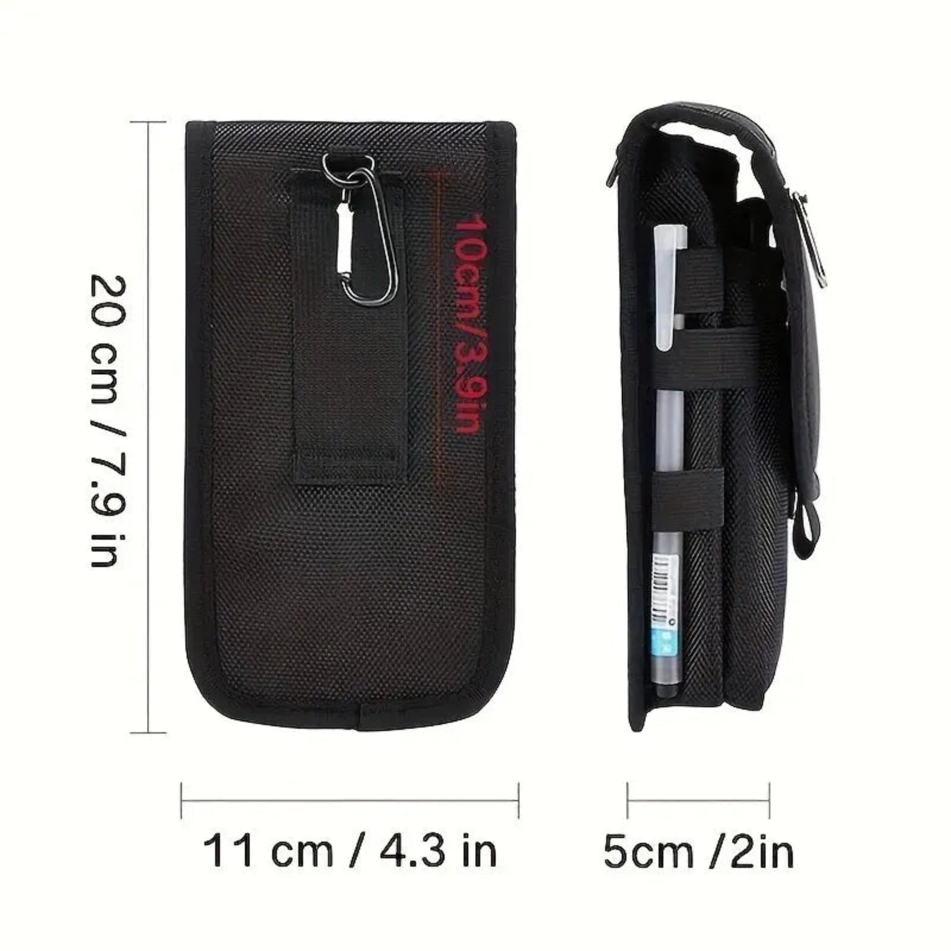 6.3 Inch Flip Top Mobile Phone Waist Bag – Casual Canvas Pouch with Pen Slot, Mobile Phone Waist Hanging Bag
