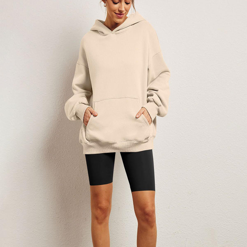 ✨ Women's Oversized Fleece Hoodie – Cozy Long Sleeve Pullover with Pocket ✨-Women's Oversized Hoodies Fleece Loose Sweatshirts With Pocket Long Sleeve Pullover Hoodies Sweaters Winter Fall Outfits Sports Clothes