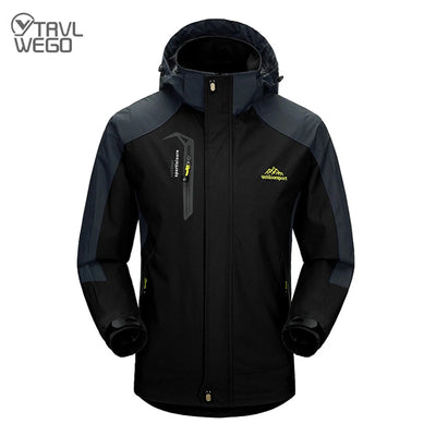 All-Terrain Jacket - TRVLWEGO Camping Hiking Jacket Men Autumn Outdoor Sports Coats Climbing Trekking Windbreaker Travel Waterproof Jackets Black