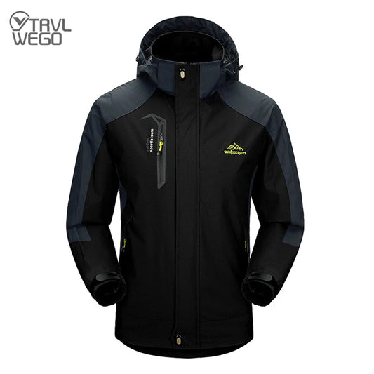 All-Terrain Jacket - TRVLWEGO Camping Hiking Jacket Men Autumn Outdoor Sports Coats Climbing Trekking Windbreaker Travel Waterproof Jackets Black