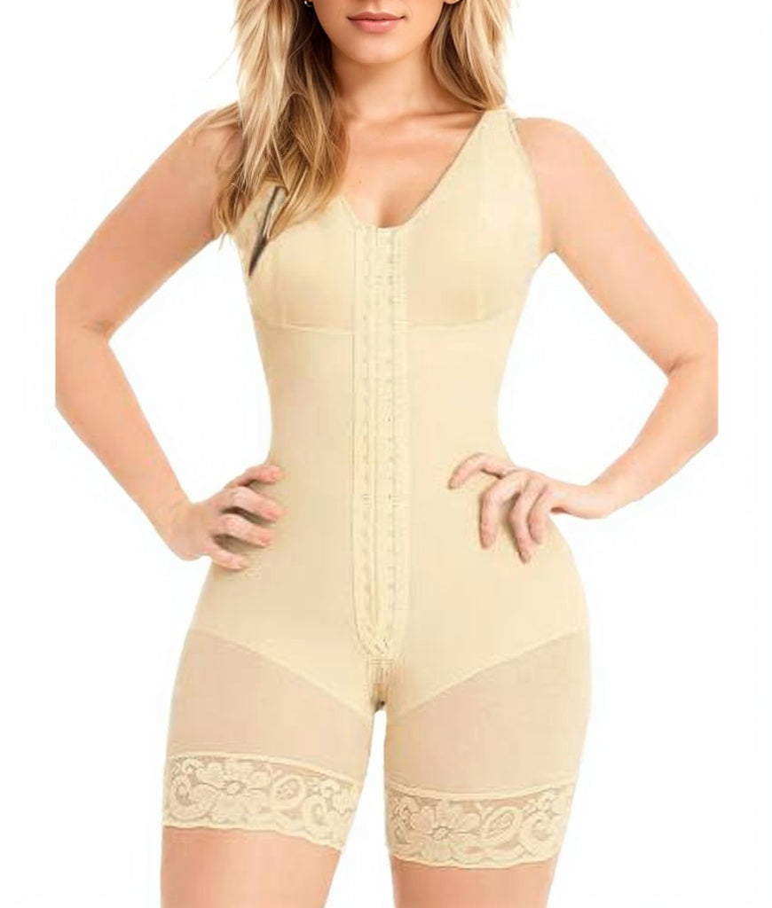 Colombian Elegance Shapewear – Confidence Redefined || Fajas Colombianas Shapewear for Women – Tummy Control Post-Surgery Full Body Shaper with Butt Lifter, Zipper Crotch, and Elegant Skims-Inspired Melibelt Bodysuit