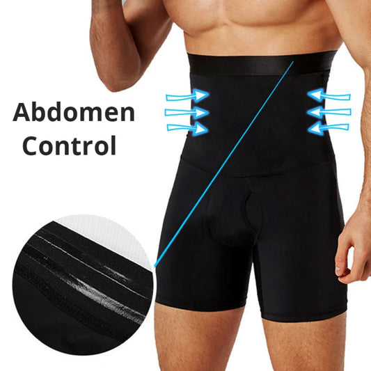 CoreSculpt Men’s Tummy Control Shaper Shorts | Men Tummy Control Shorts Body Shaper Compression High Waist Trainer Belly Tummy Control Slimming Shapewear Boxer Underwear Fajas