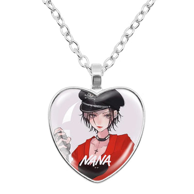 Cute Fashion Yazawa Osaki Nana Anime Glass Heart Necklace Handmade Creative Women's Birthday Gift Jewelry