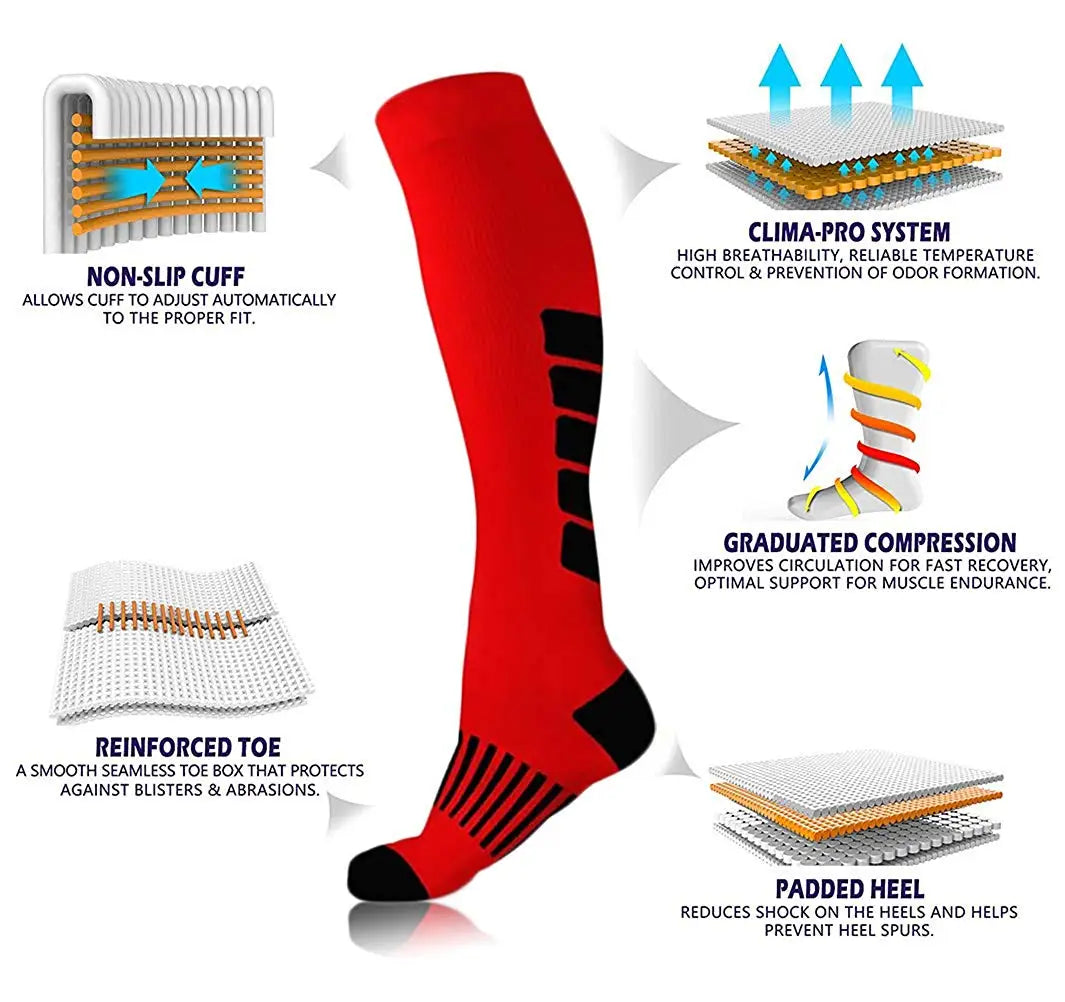 Sports compression socks, Adult running compression socks breathable quick dry, pain relief || Varicose Veins Socks Compression Stockings Nurse Sports Cycling Socks for Diabetics Running Gift for Men Diabetes Nature Hiking