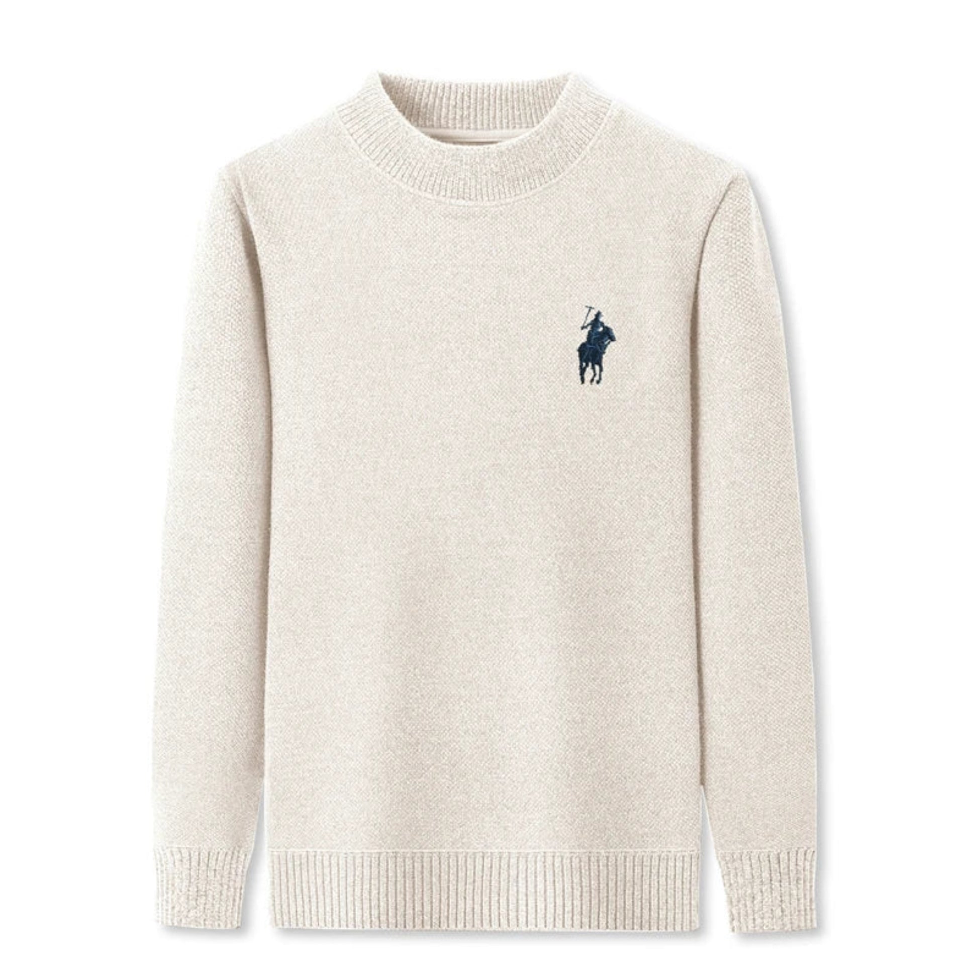 Luxe Embroidered Knitwear - Luxury brand sweater men's fashion Paul high-end embroidery casual round neck winter new plush thick warm knit pullover sweater