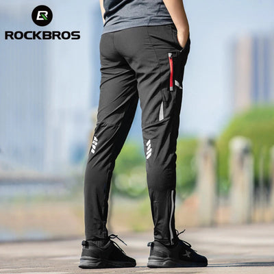 ROCKBROS Cycling Pants for Warm Weather Performance | ROCKBROS Light Comfortable Cycling Pants Men Women Spring Summer Breathable Hight Elasticity Sports Pants Reflective Trousers