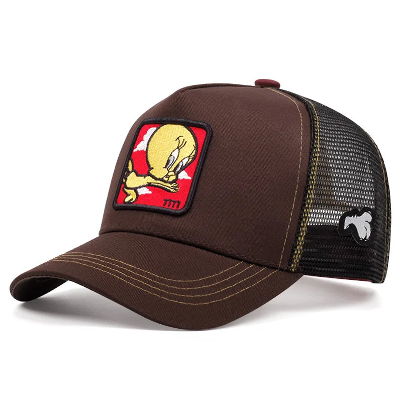 New Anime Bunny TAZ DUCK Snapback Cap – Unisex Cotton Baseball Hat | Hip Hop Dad Mesh Trucker Cap for Men & Women