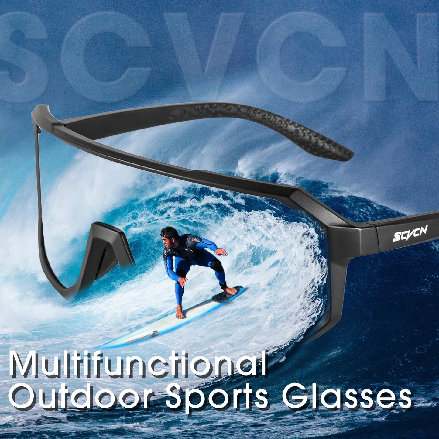 SCVCN Cycling Sunglasses for Men & Women – UV400 Sport Goggles with TR90 Frame, Lightweight Outdoor Running, Hiking & Driving Glasses