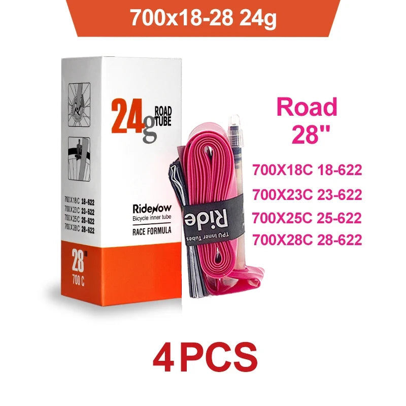 Ridenow ultralight tpu bike inner tube – 700c/26/27.5/29 inch, road mtb bicycle tpu 700c x 18 25 28 32 french valve length 45mm