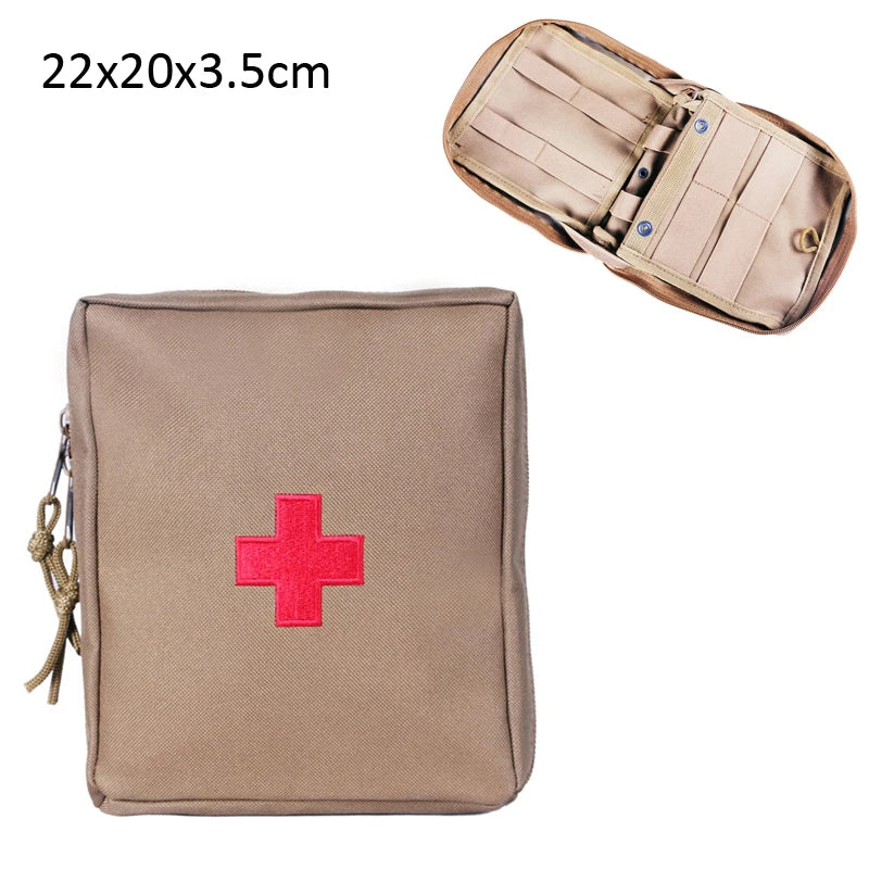 Tactical Gear Pro First Aid Waist Bag - Utility 22CM Large Size Tactical Waist Bag Molle First Aid Bag Belt EDC Medical Pouch Emergency Training Bag Hunting Accessories