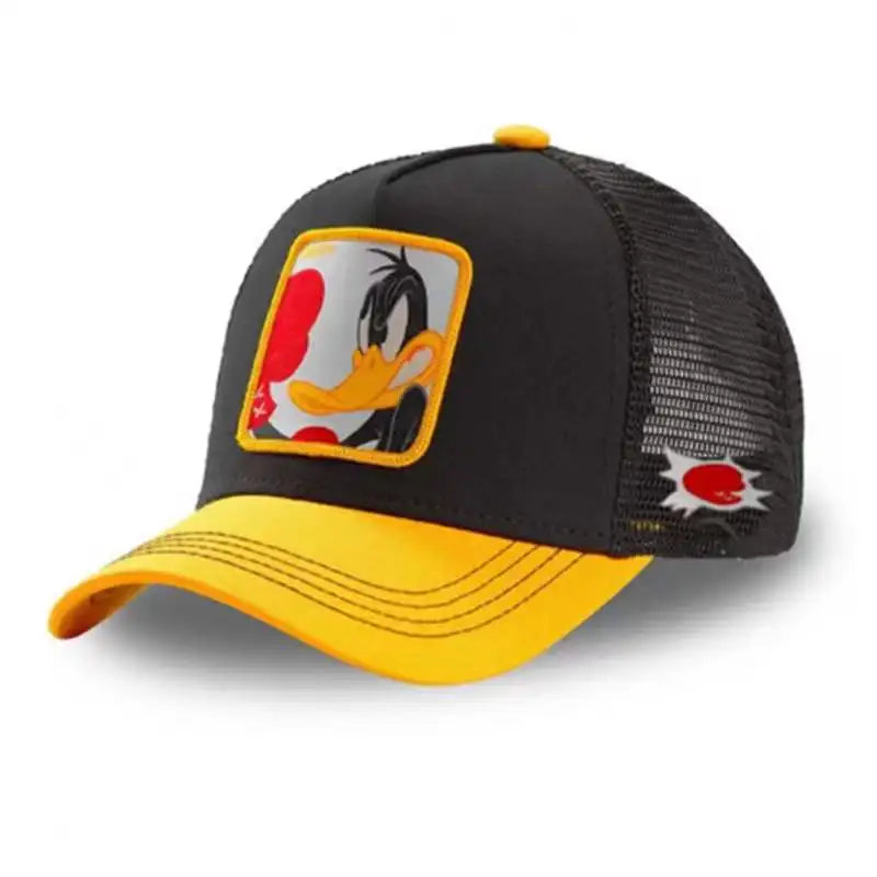 New Anime Bunny TAZ DUCK Snapback Cap – Unisex Cotton Baseball Hat | Hip Hop Dad Mesh Trucker Cap for Men & Women