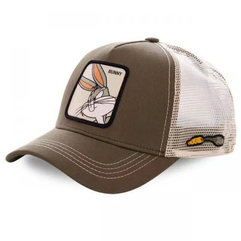 New Anime Bunny TAZ DUCK Snapback Cap – Unisex Cotton Baseball Hat | Hip Hop Dad Mesh Trucker Cap for Men & Women