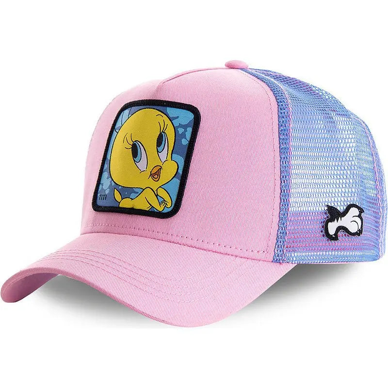 New Anime Bunny TAZ DUCK Snapback Cap – Unisex Cotton Baseball Hat | Hip Hop Dad Mesh Trucker Cap for Men & Women