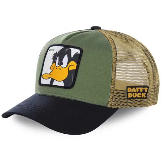New Anime Bunny TAZ DUCK Snapback Cap – Unisex Cotton Baseball Hat | Hip Hop Dad Mesh Trucker Cap for Men & Women
