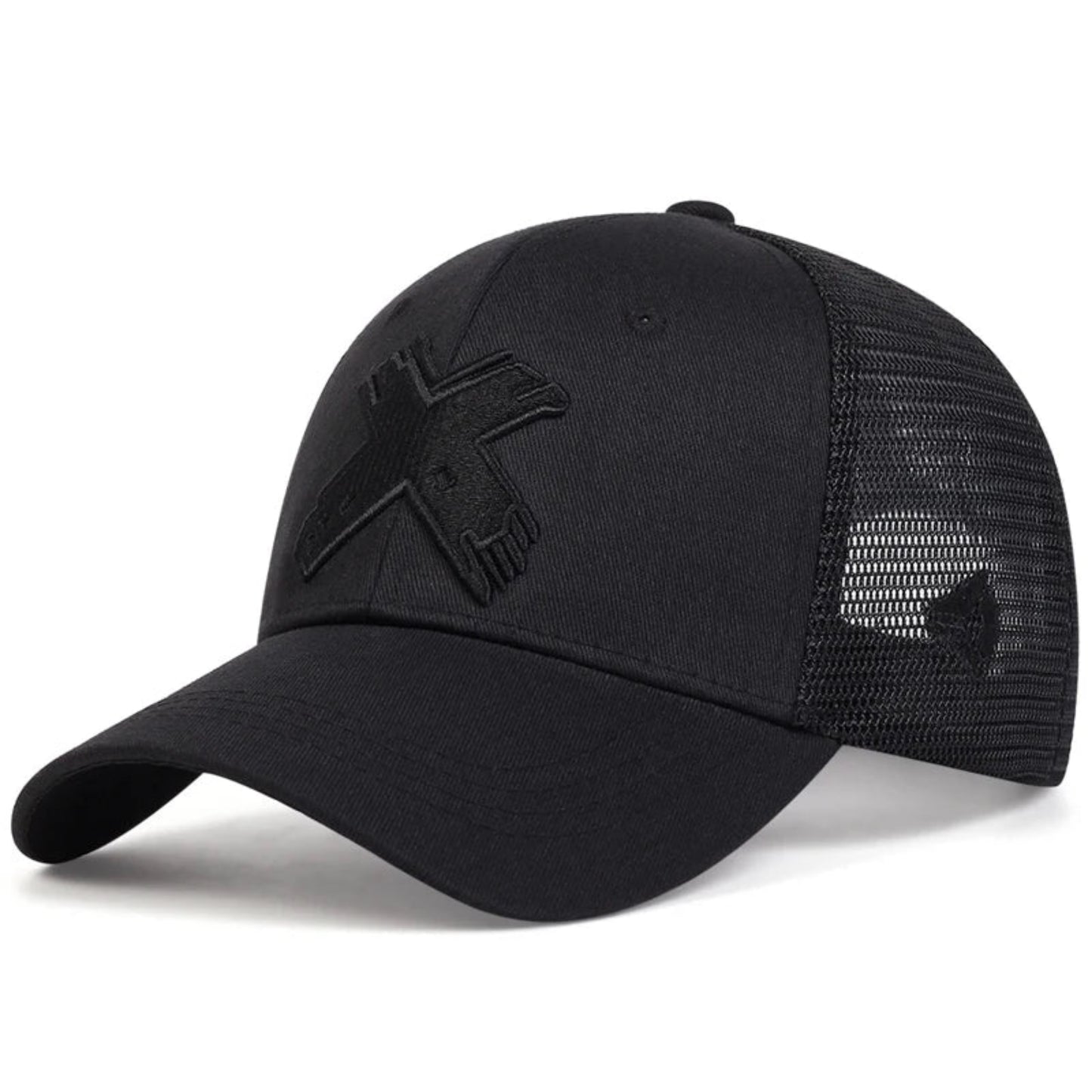 Summer Mesh Baseball Cap – Unisex X Letter Snapback Trucker Hat for Men & Women, Breathable Outdoor Sport Hip Hop Style 7mlemxo