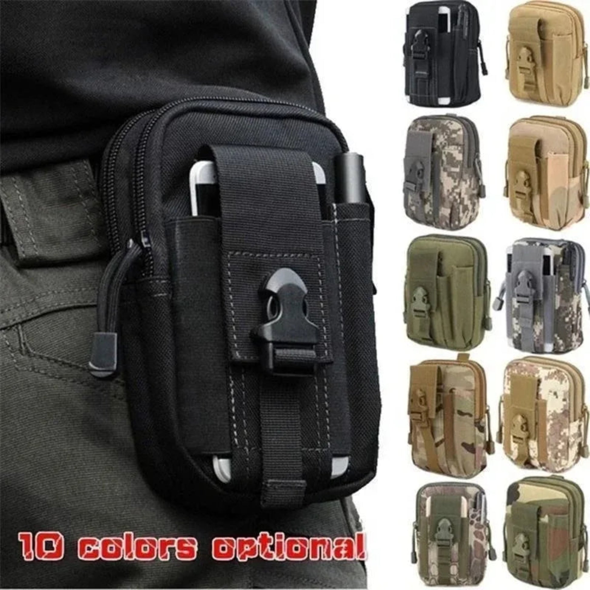 Tactical Nylon Waist Pack||Mobile Phone Case Pouch Waist Bag Waterproof Nylon Multifunction Casual Men Waist Pack Male Small Bag