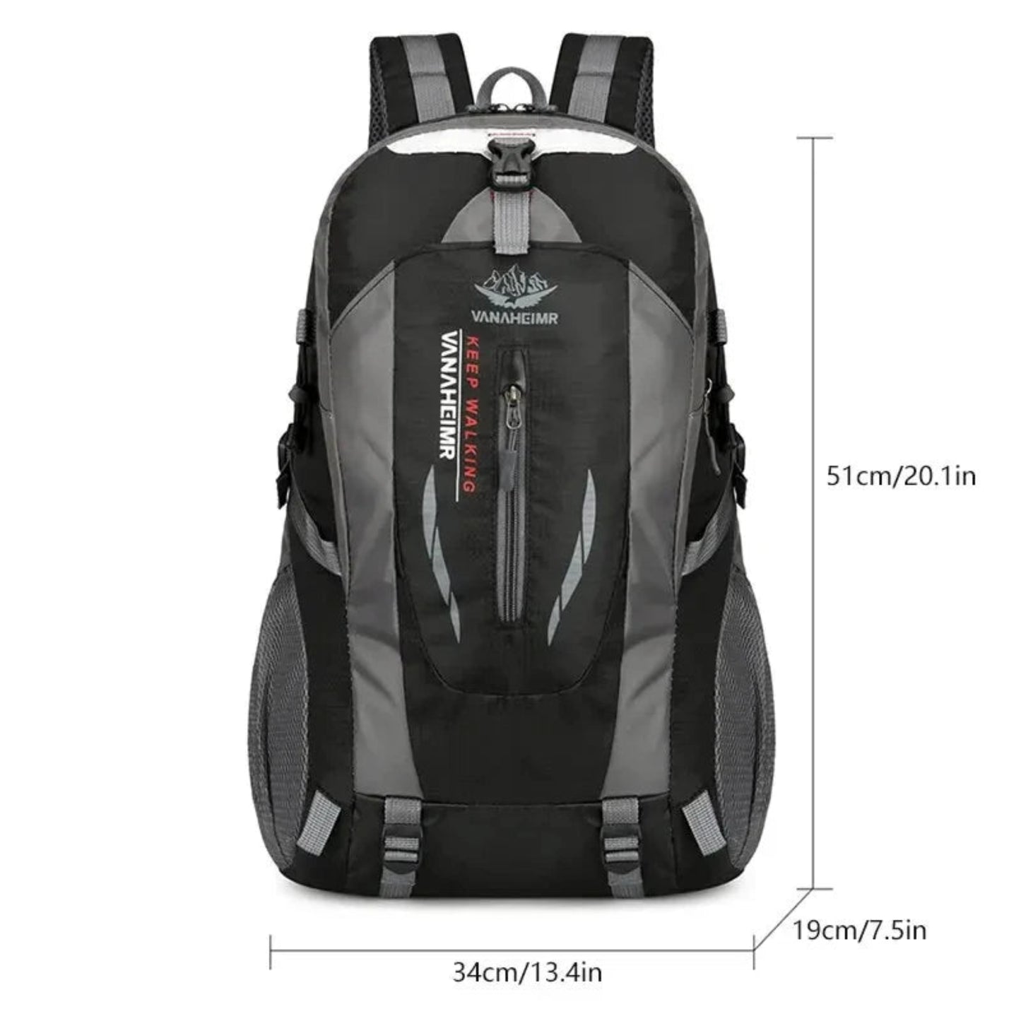 TrekMax 40L Waterproof Hiking Backpack | 40L Outdoor Waterproof Large Capacity Hiking Bag