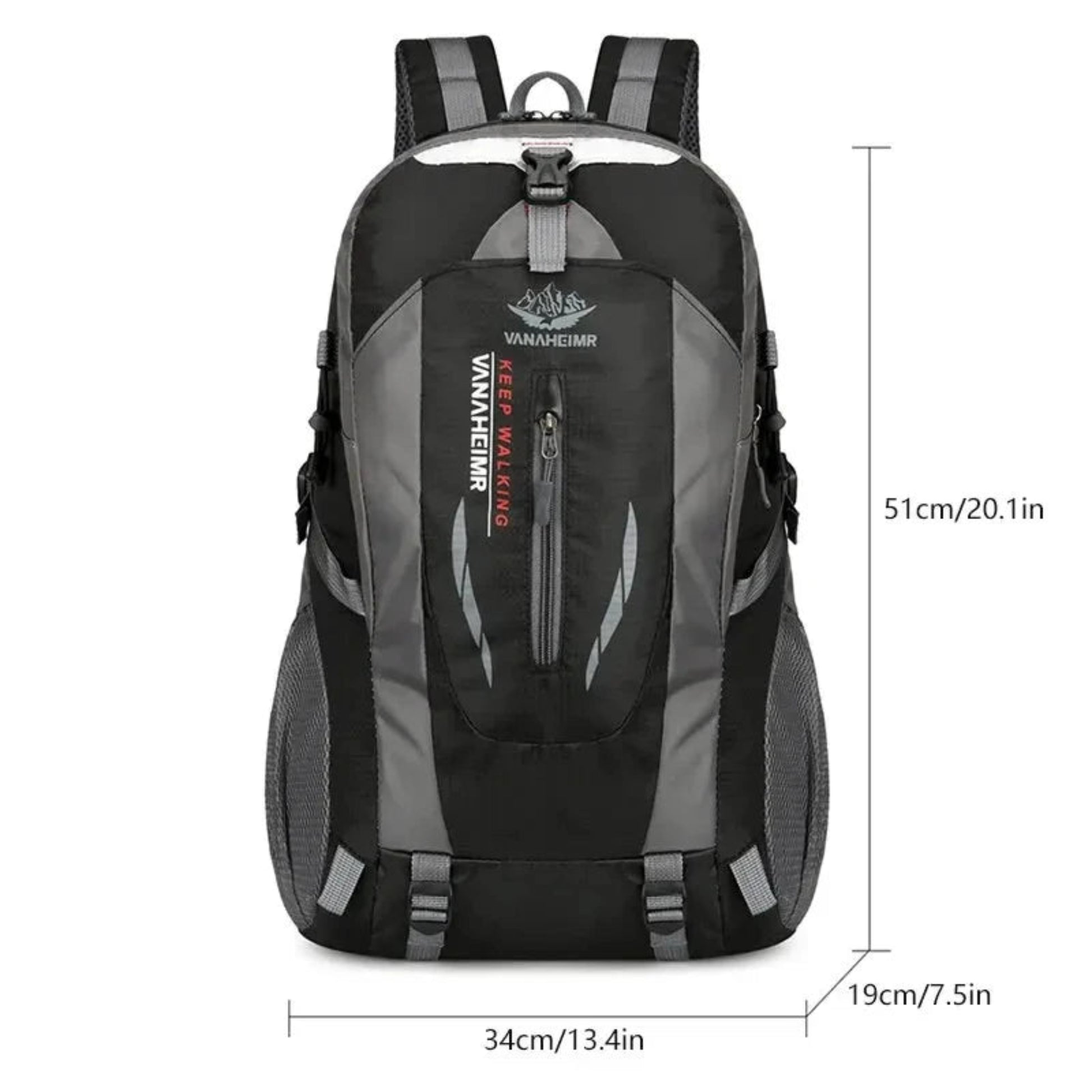 TrekMax 40L Waterproof Hiking Backpack | 40L Outdoor Waterproof Large Capacity Hiking Bag