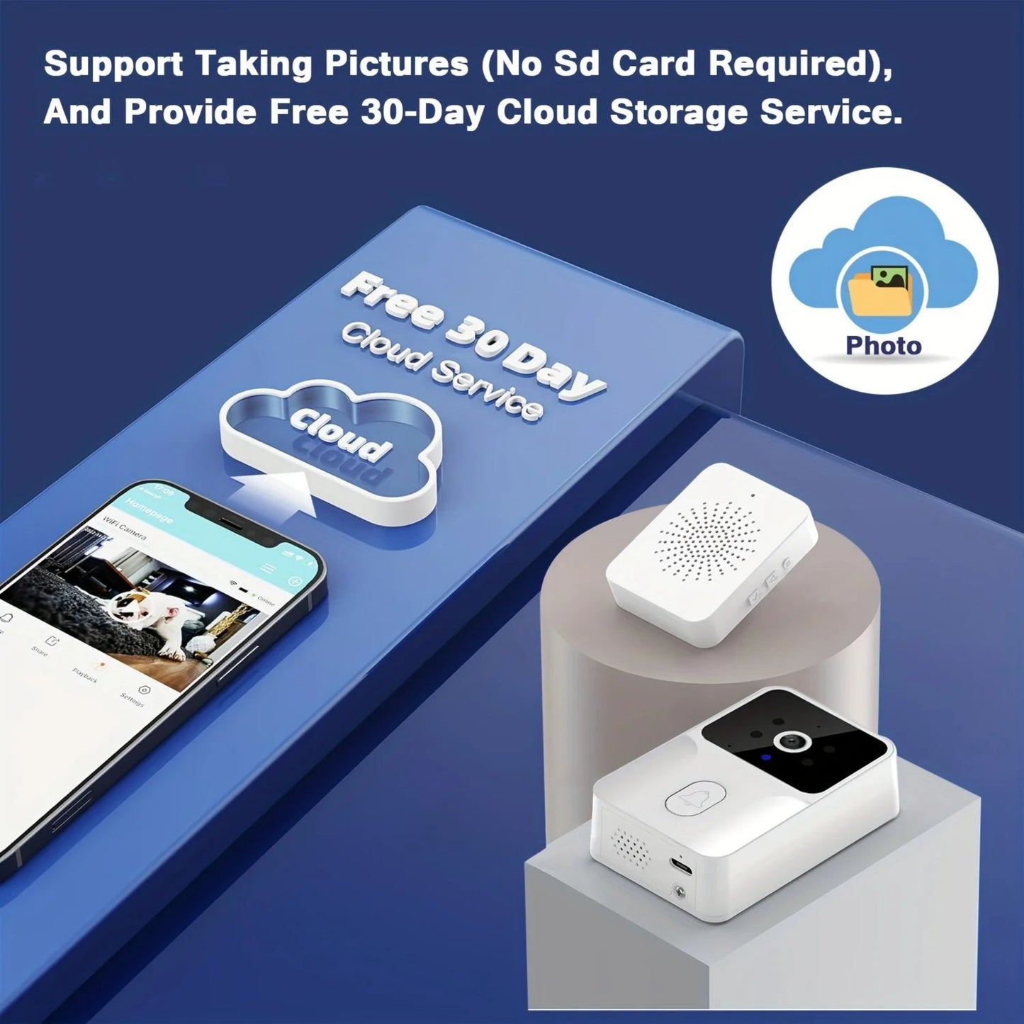 Tuya Smart Video Doorbell Camera – HD Wireless Doorbell with Night Vision, Voice Change, 2-Way Audio & Waterproof Security Design -7mlemxo