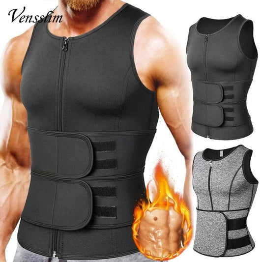 Vensslim Men's Sauna Sweat Vest – Waist Trainer & Slimming Shapewear