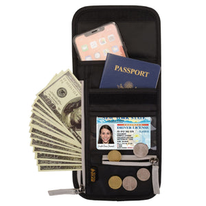 Waterproof Neck Passport Holder – Multi-Functional Travel Document Bag