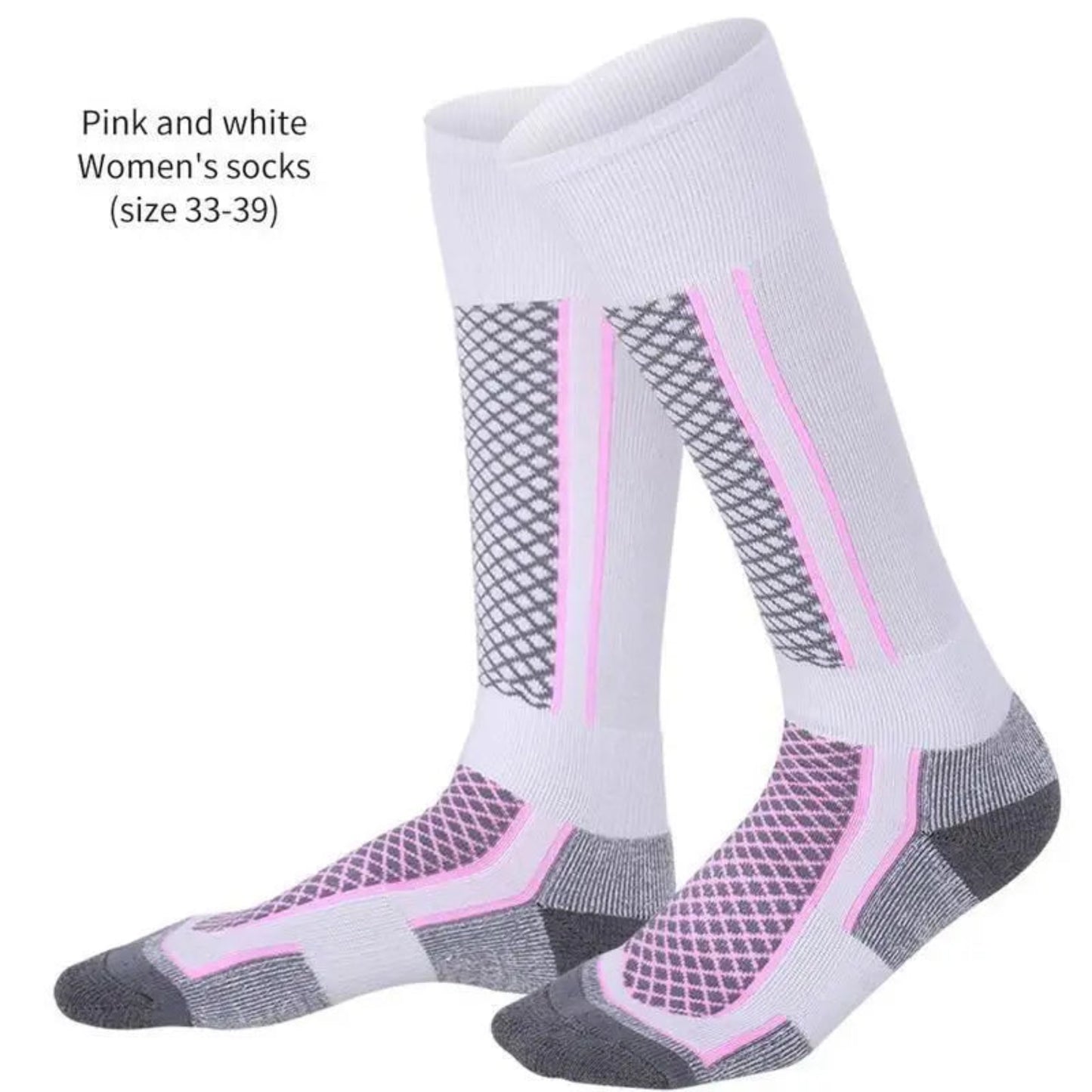 Winter Warm Ski & Hiking Socks - 1 Pair Winter Warm Thickeing Ski Stokings Hiking Soks For Women Men Children Anti-Cold Skiig Outdoor High Sports Stockis