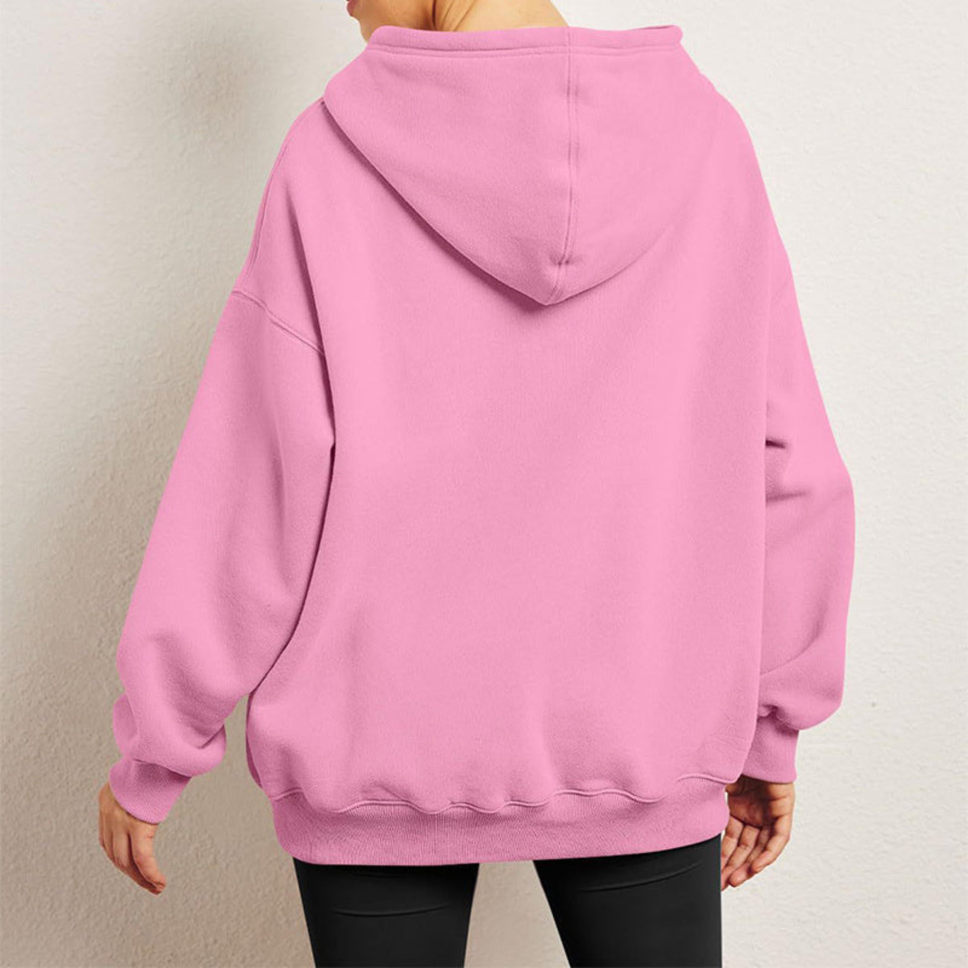 Women's Oversized Fleece Hoodie – Cozy Long Sleeve Pullover with Pocket