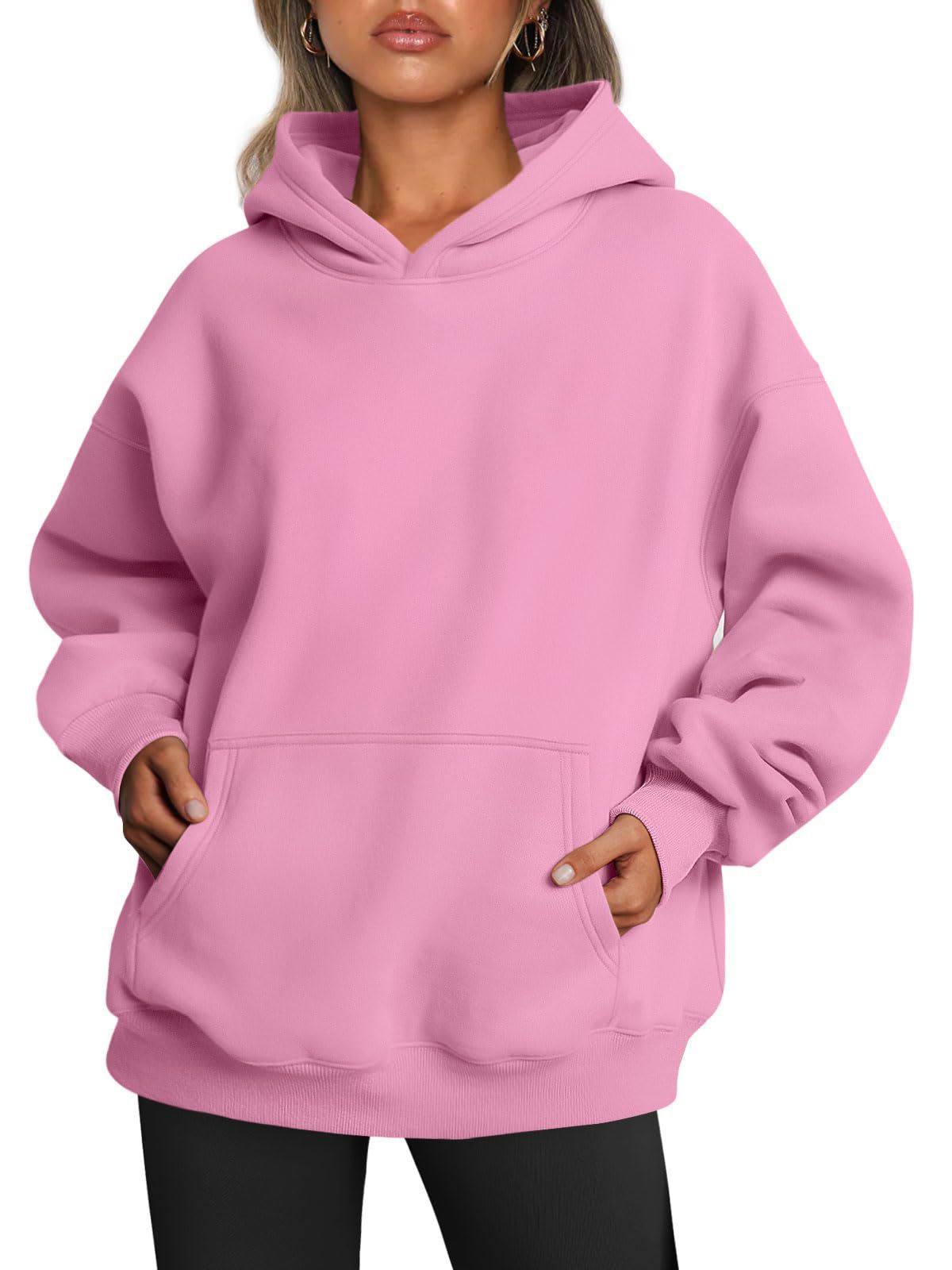✨ Women's Oversized Fleece Hoodie – Cozy Long Sleeve Pullover with Pocket ✨-Women's Oversized Hoodies Fleece Loose Sweatshirts With Pocket Long Sleeve Pullover Hoodies Sweaters Winter Fall Outfits Sports Clothes