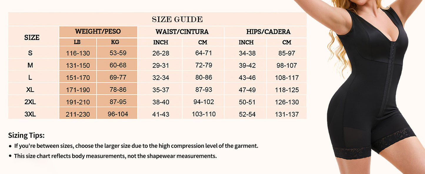 Colombian Elegance Shapewear – Confidence Redefined || Fajas Colombianas Shapewear for Women – Tummy Control Post-Surgery Full Body Shaper with Butt Lifter, Zipper Crotch, and Elegant Skims-Inspired Melibelt Bodysuit